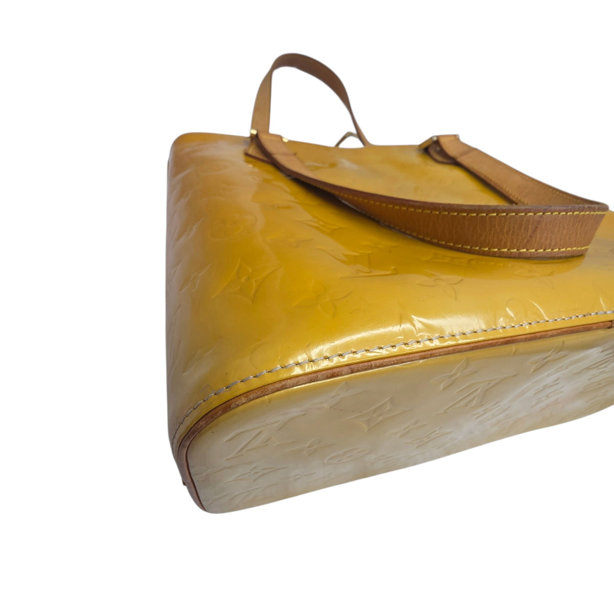 Louis Vuitton Yellow Houston Monogram Vernis Leather Tote Bag