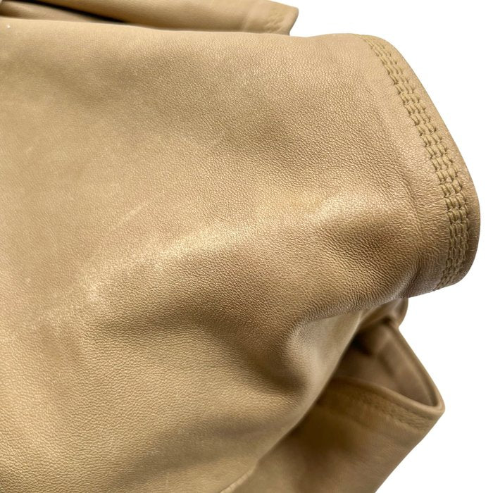 Loewe Aire Gold Leather Shoulder Bag – Medium