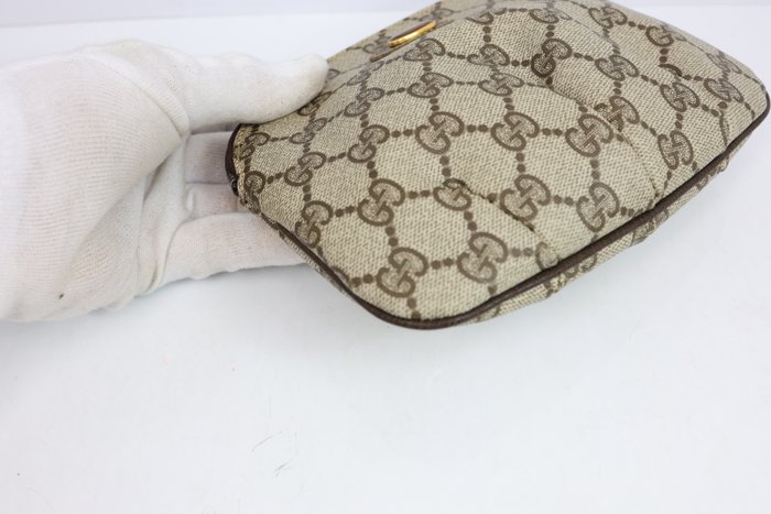 Gucci Vintage PVC & Leather Clutch Bag – Beige