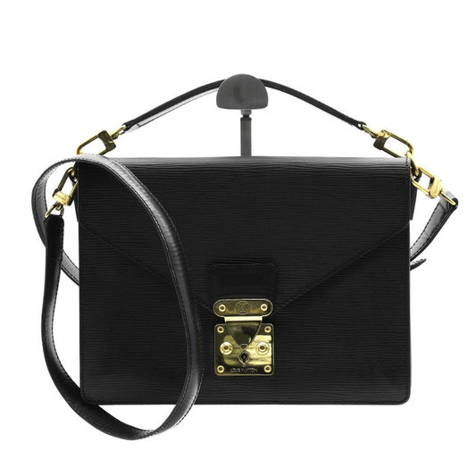 Louis Vuitton Monceau Umhängetasche aus schwarzem Epi-Leder | 2-Wege-Tasche mit Tragegriff