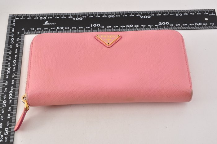 Prada Pink Leather Zip-Around Wallet – Box & Authenticity Card