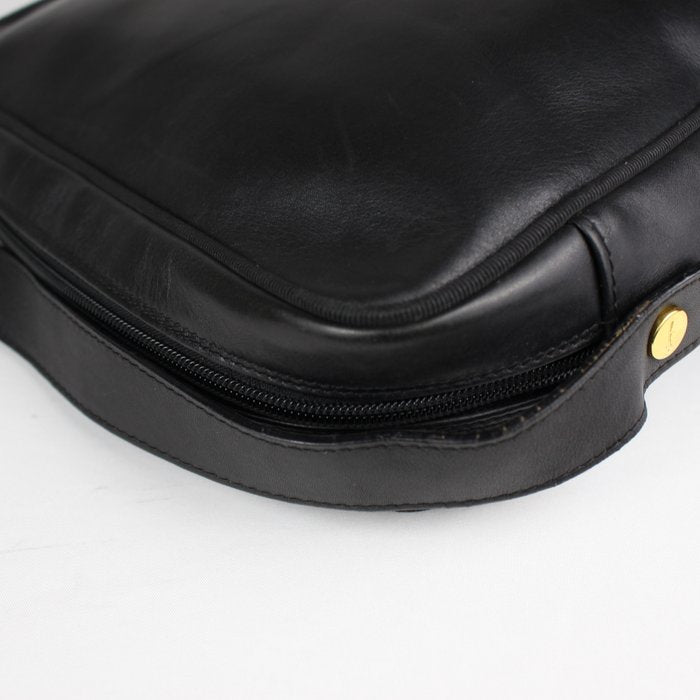 Salvatore Ferragamo Leather Vera Bow Shoulder Bag Black