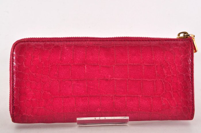 Miu Miu Zip-Around Wallet crocodile embossed