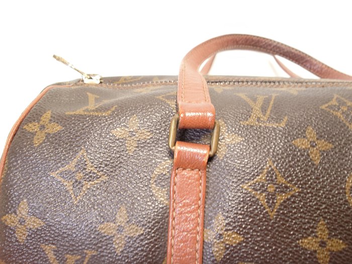 Louis Vuitton Vintage Monogram Papillon 30 Cylindrical Handbag Brown