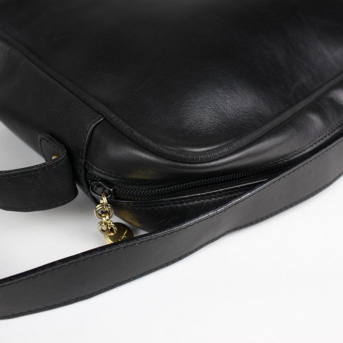 Salvatore Ferragamo Leather Vera Bow Shoulder Bag Black