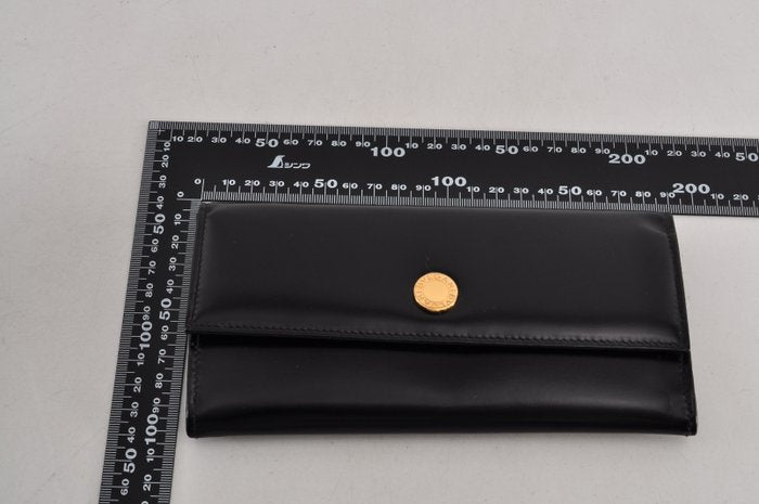 Bulgari Black Leather Long Wallet – Box Included