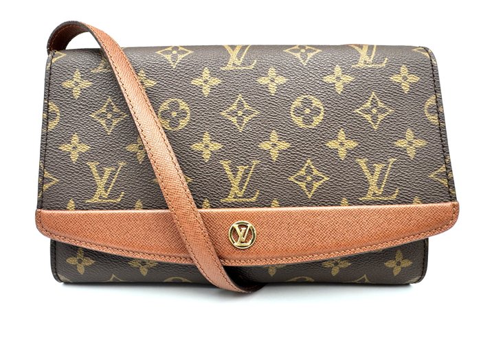 Louis Vuitton Bordeaux Monogram Shoulder Bag & Clutch – Vintage, Brown