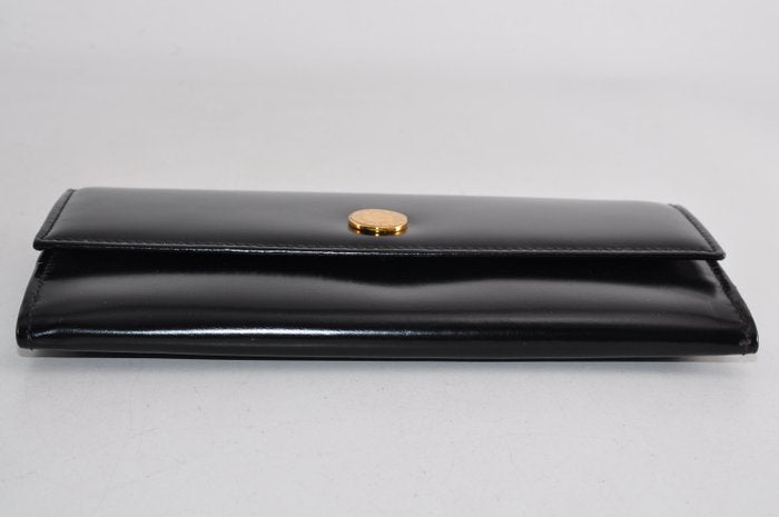 Bulgari Black Leather Long Wallet – Box Included