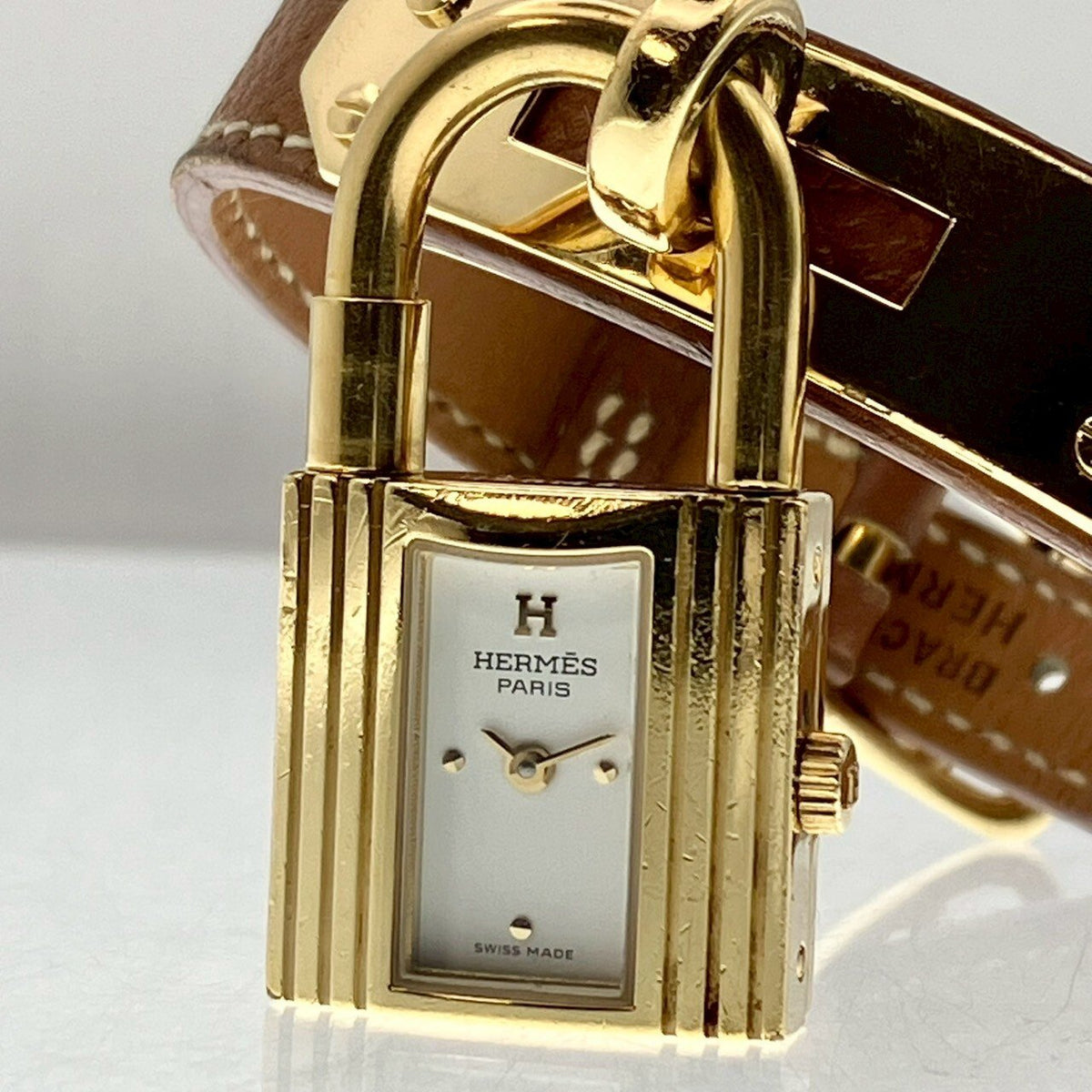 Hermès Kelly Quartz Watch White Dial Stainless Steel 20mm