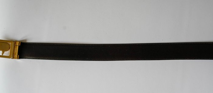 Céline Triomphe Buckle Leather Belt