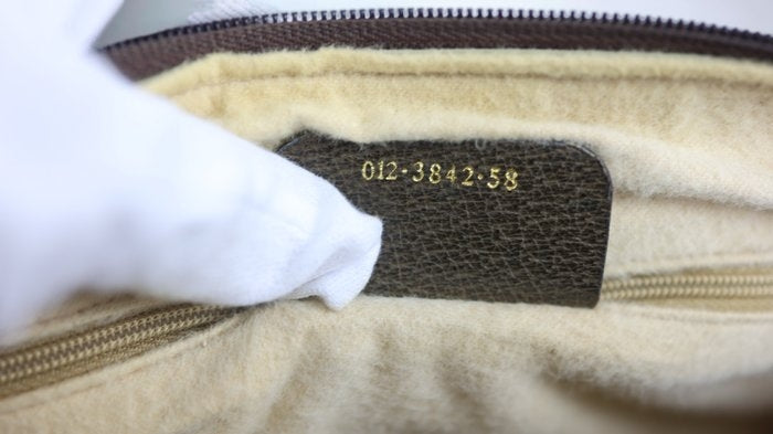 Gucci GG Supreme Sherry Line Boston Bag in Beige and Brown