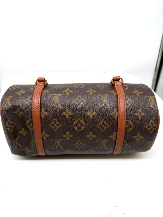 Louis Vuitton Papillon 25 Monogram Canvas Barrel Bag Brown