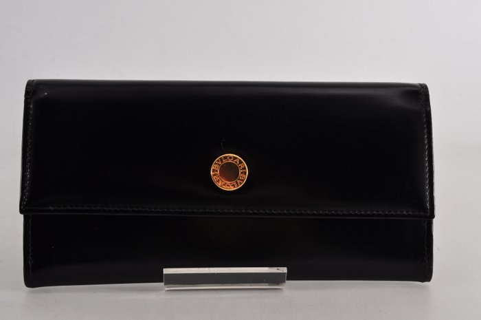 Bulgari Black Leather Long Wallet – Box Included