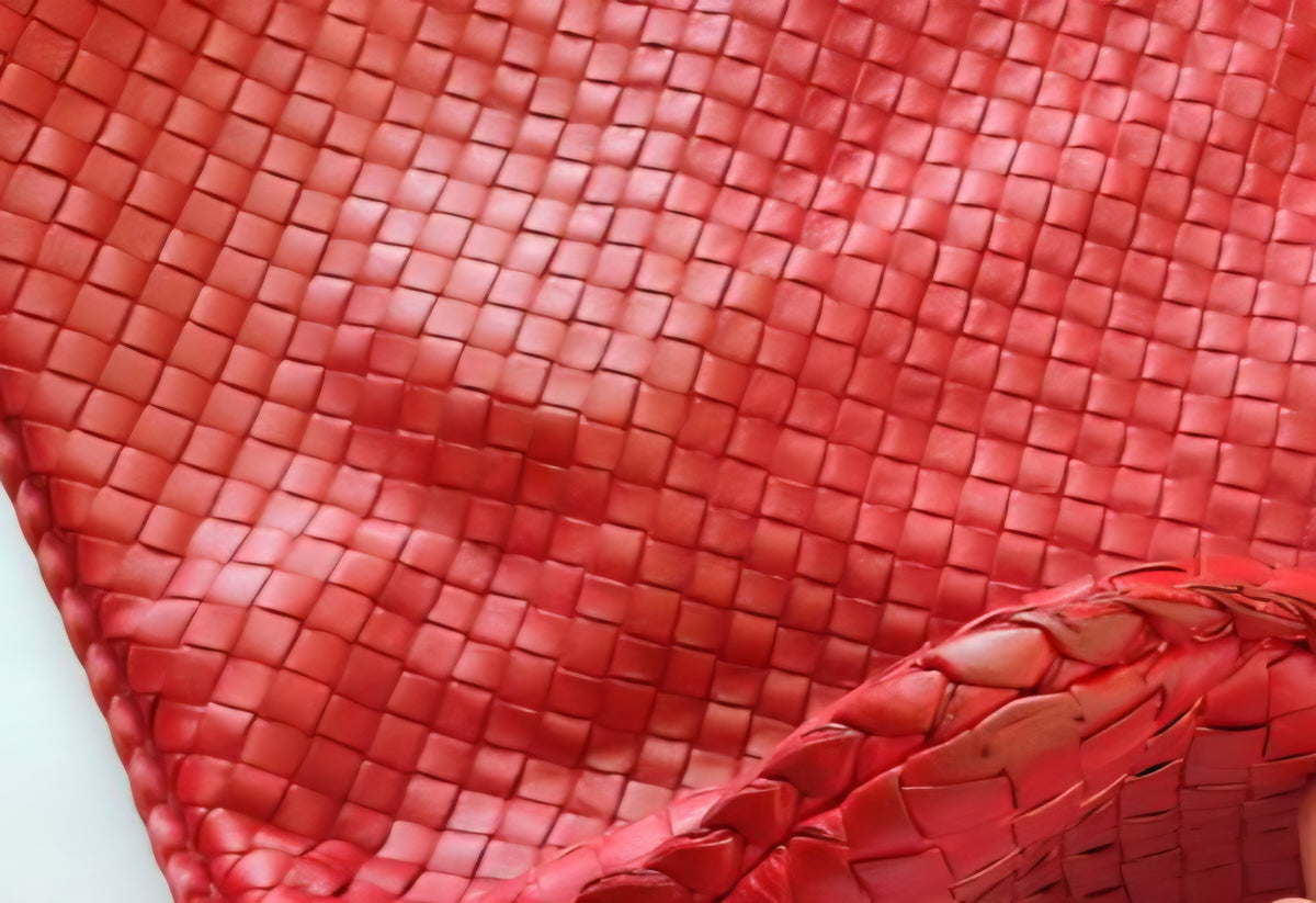 Bottega Veneta Antheia Dark Red Intrecciato Lambskin Hobo Bag