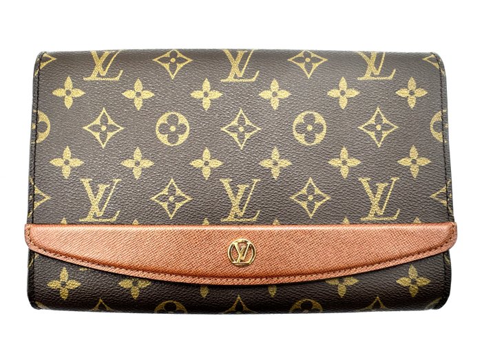Louis Vuitton Bordeaux Monogram Shoulder Bag & Clutch – Vintage, Brown