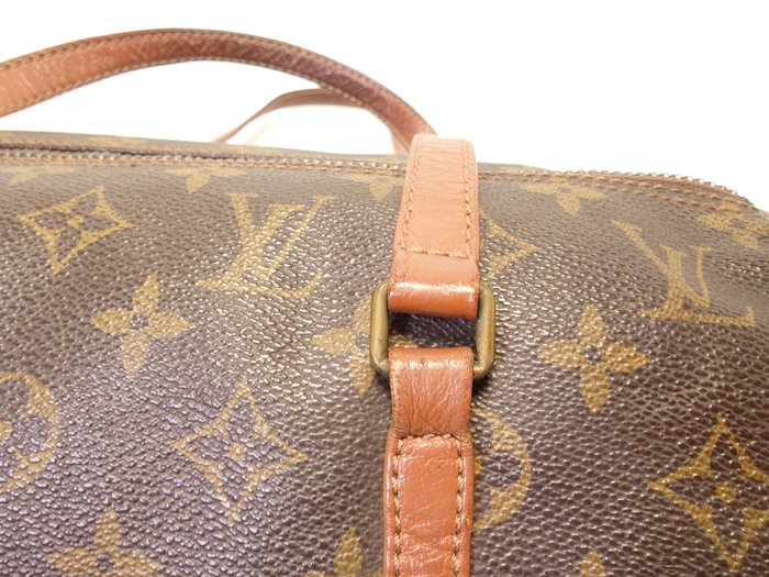 Louis Vuitton Vintage Monogram Papillon 30 Cylindrical Handbag Brown